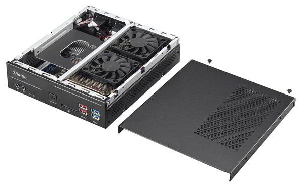 Shuttle XPC Slim barebone, 2xHDMI 2.0, DP, Intel H370, S1151v2, svart