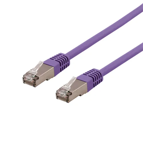 Deltaco Cat6 S/FTP RJ45 1m -verkkokaapeli, violetti
