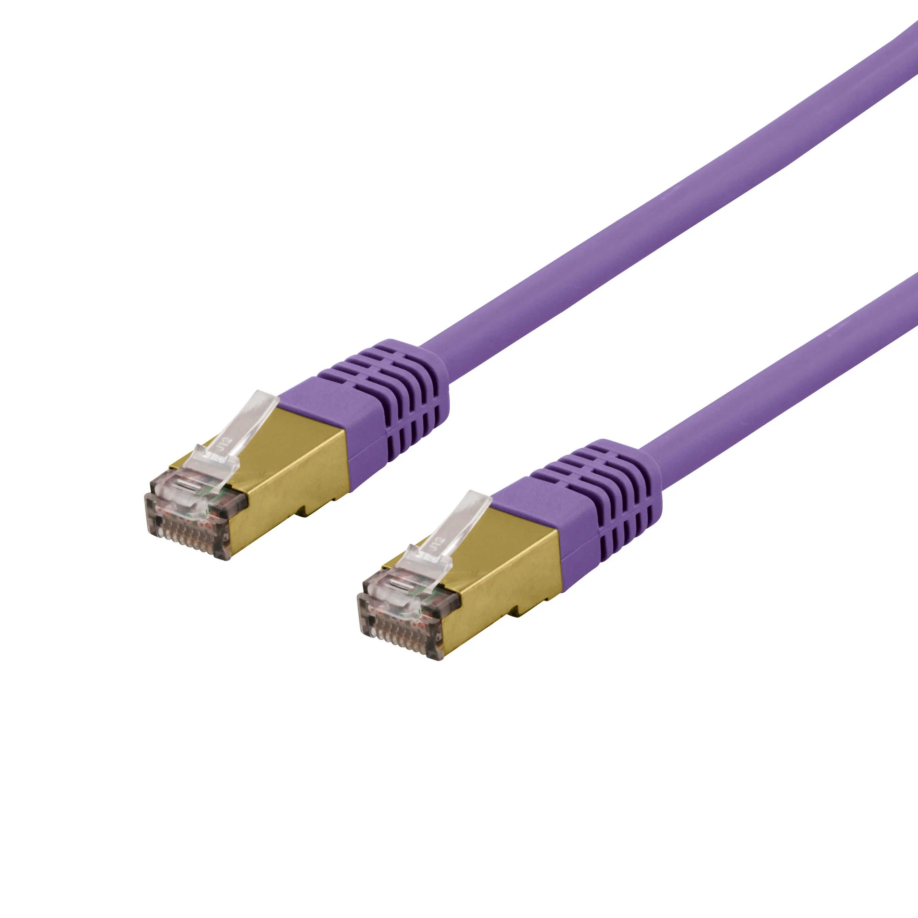 Deltaco Cat6a S/FTP RJ45 2m n&auml;tverkskabel, lila