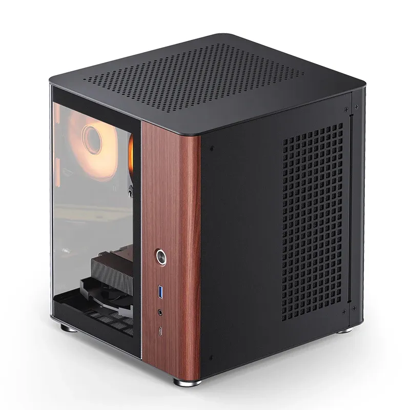 Jonsbo TK-0 BLACK mini-ITX chassi med f&ouml;nster, svart