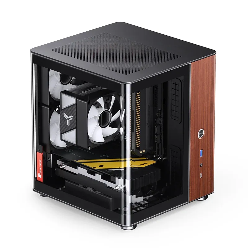 Jonsbo TK-0 BLACK mini-ITX chassi med f&ouml;nster, svart