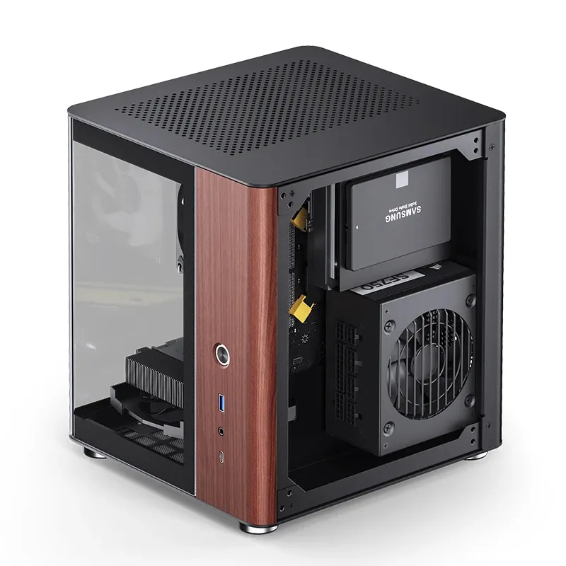 Jonsbo TK-0 BLACK mini-ITX chassi med f&ouml;nster, svart