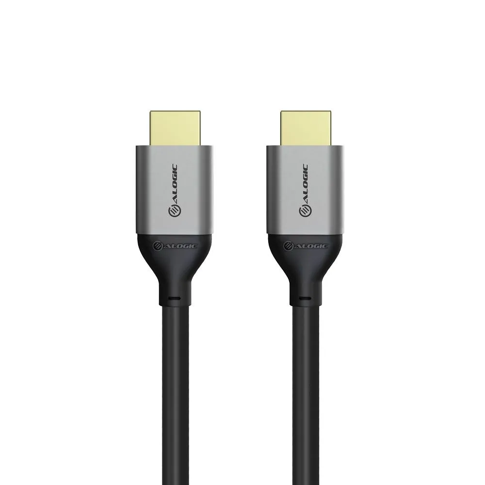 Alogic HDMI – HDMI 2.1 -kaapeli, 2 m, Musta/Harmaa