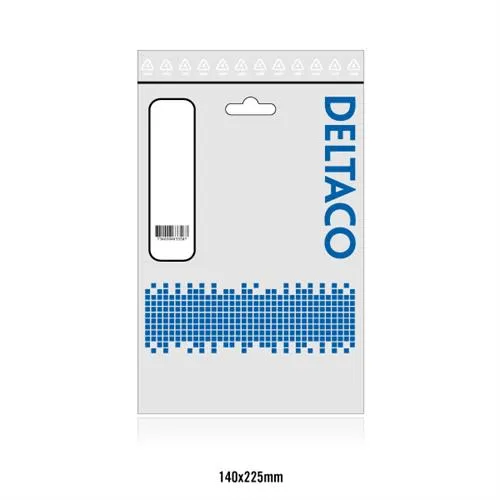 Deltaco USB-A - Micro-USB B - kabel, 0,25 m, Vit