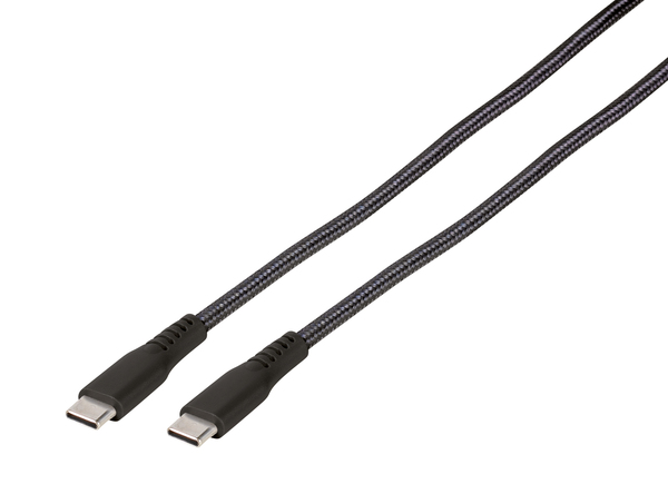 VIVANCO Longlife USB-C/C 2.0 Cable 0.5m, black