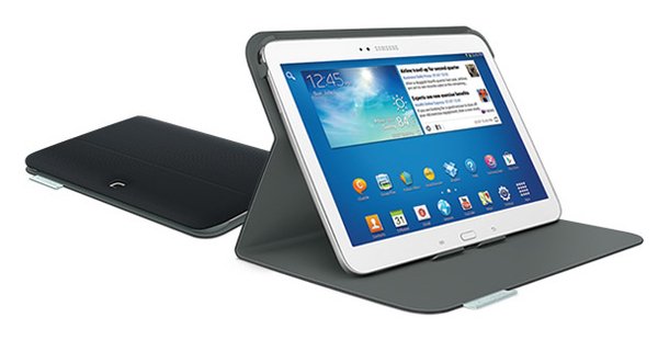 Logitech Folio Protective Case - Suojakotelo tabletille - hiilen musta malleihin Samsung Galaxy Tab 3 (10.1 tuuma)