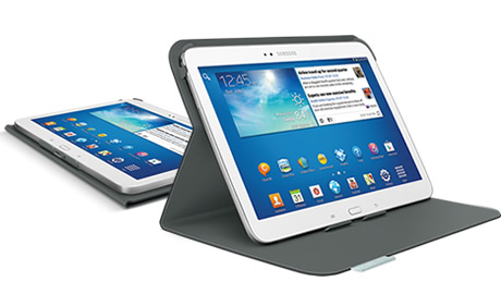 Logitech Folio Protective Case - Suojakotelo tabletille - hiilen musta malleihin Samsung Galaxy Tab 3 (10.1 tuuma)