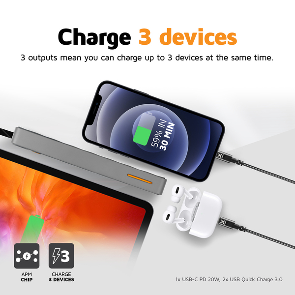 XTORM Power Bank USB-C PD 20W 10000mAh/2xUSB QC 3.0