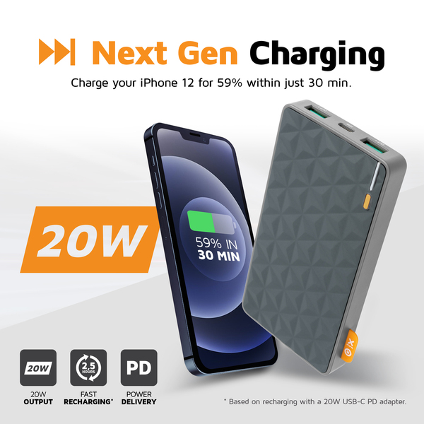 XTORM Power Bank USB-C PD 20W 10000mAh/2xUSB QC 3.0