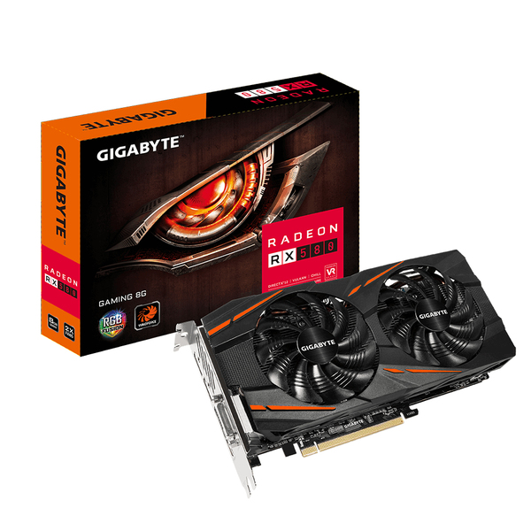 Gigabyte RX 580 8GB Gaming -n&auml;yt&ouml;nohjain