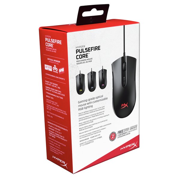 HyperX Pulsefire Core RGB - gaming mouse, black