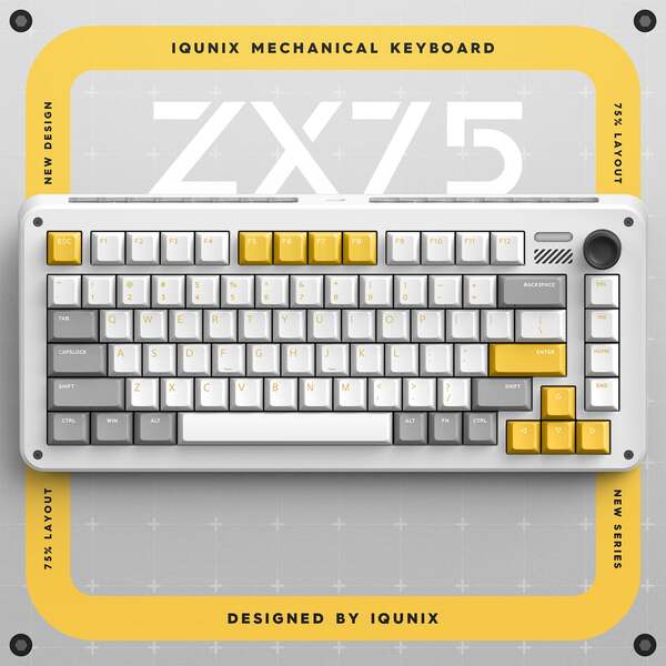 Iqunix ZX75 Gravity Wave RGB Cherry Red - speltangentbord