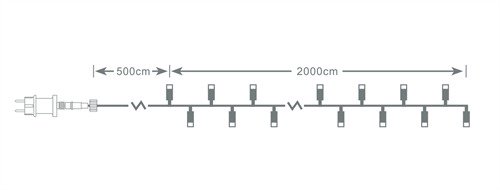 NORDIC HOME LED ljusslinga, inomhus/utomhusbruk, 20 m