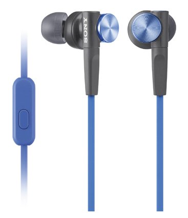 SONY Headphone Ex.Bass MDRXB50APL.CE7 with mic Blue