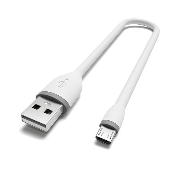 Satechi Flexible Micro-USB Cable - 25 cm, valkoinen