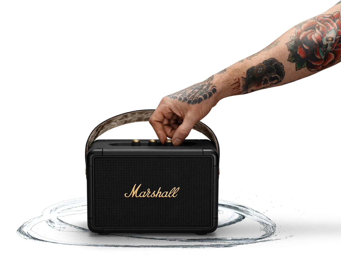 Marshall Kilburn II - Bluetooth speaker, black/brass