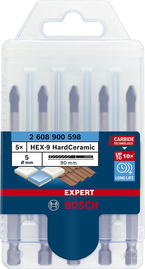 Bosch Expert HEX-9 HardCeramic Borebits&aelig;t Roterende st&oslash;dbor St&oslash;dskruetr&aelig;kker