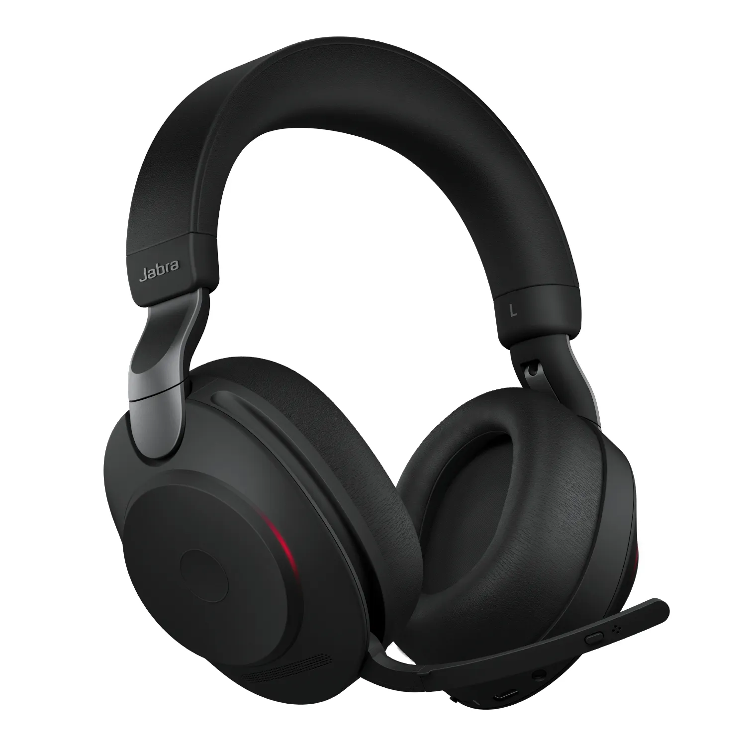 Jabra Evolve2 85 tr&aring;dl&ouml;s stereoheadset + laddningsdocka och USB-C-adapter, svart