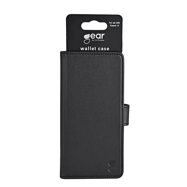 GEAR Wallet, Xiaomi 12 -lompakkokotelo, Musta