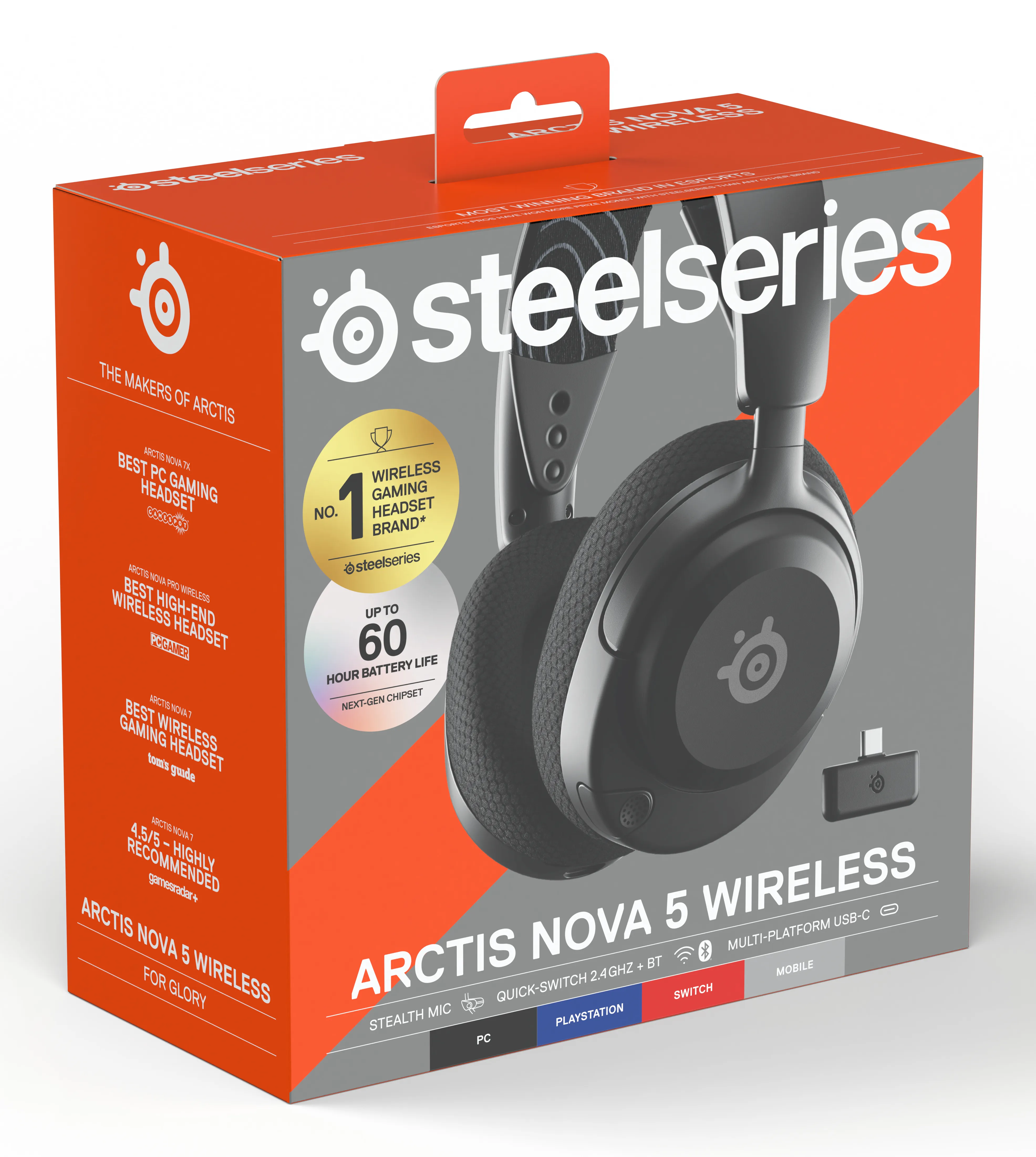 SteelSeries Arctis Nova 5 - wireless gaming headset, black