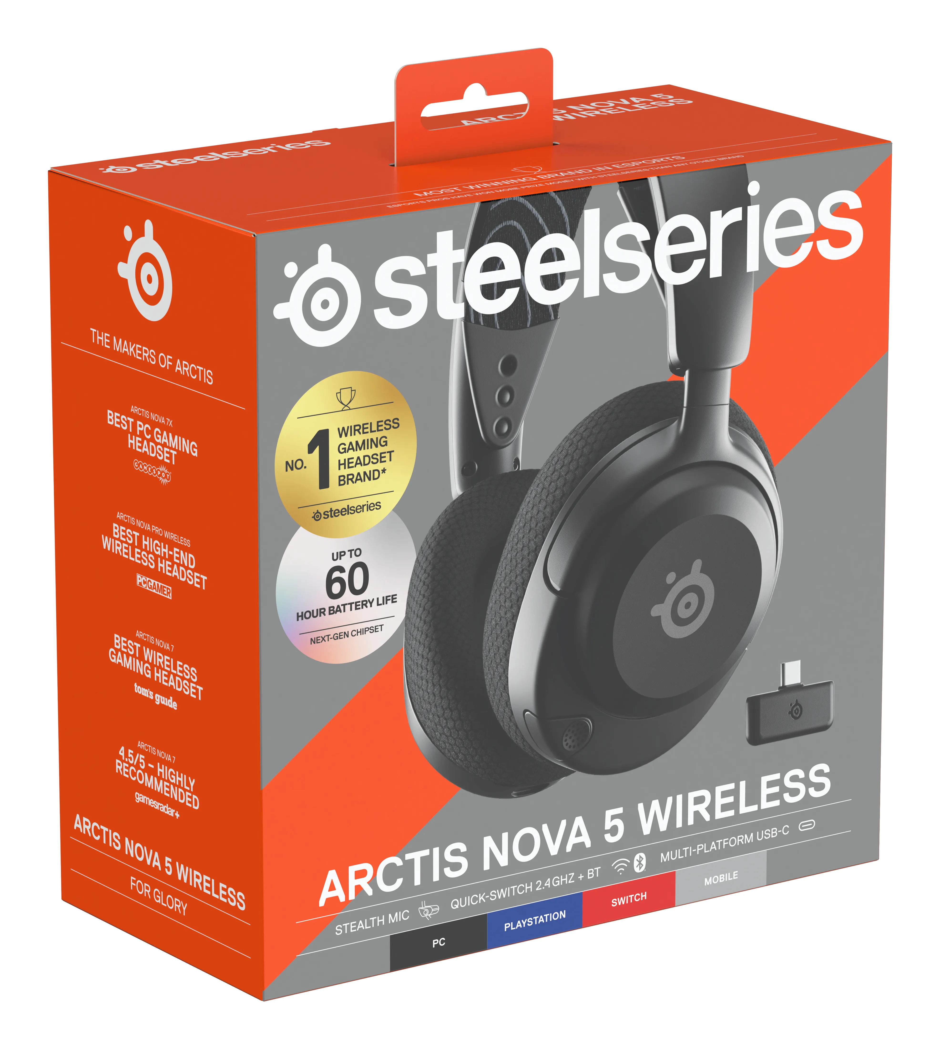 SteelSeries Arctis Nova 5 - wireless gaming headset, black