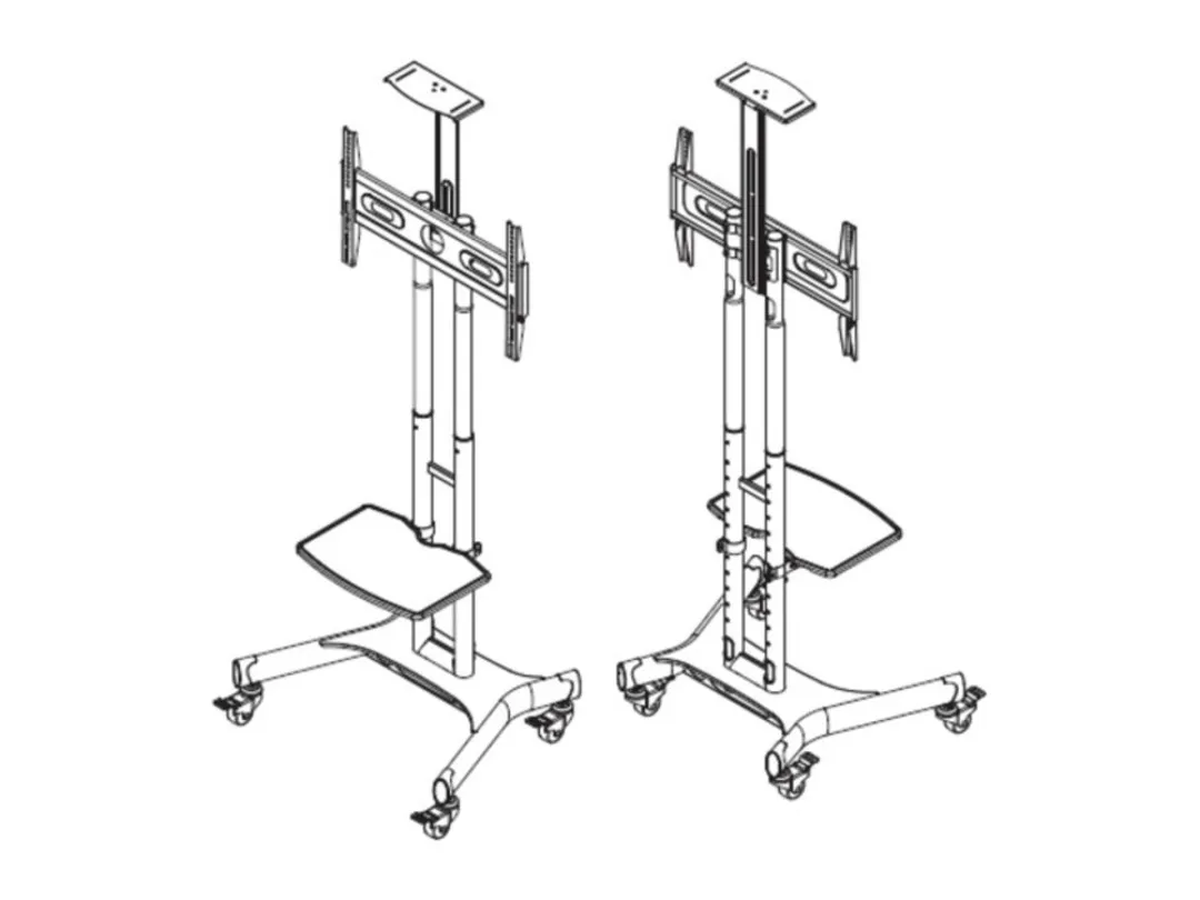 Multibrackets M Public Floorstand Basic - Teline tuotteelle videokonferenssij&auml;rjestelm&auml; - musta -n&auml;yt&ouml;n koko: 32&quot;-60&quot;