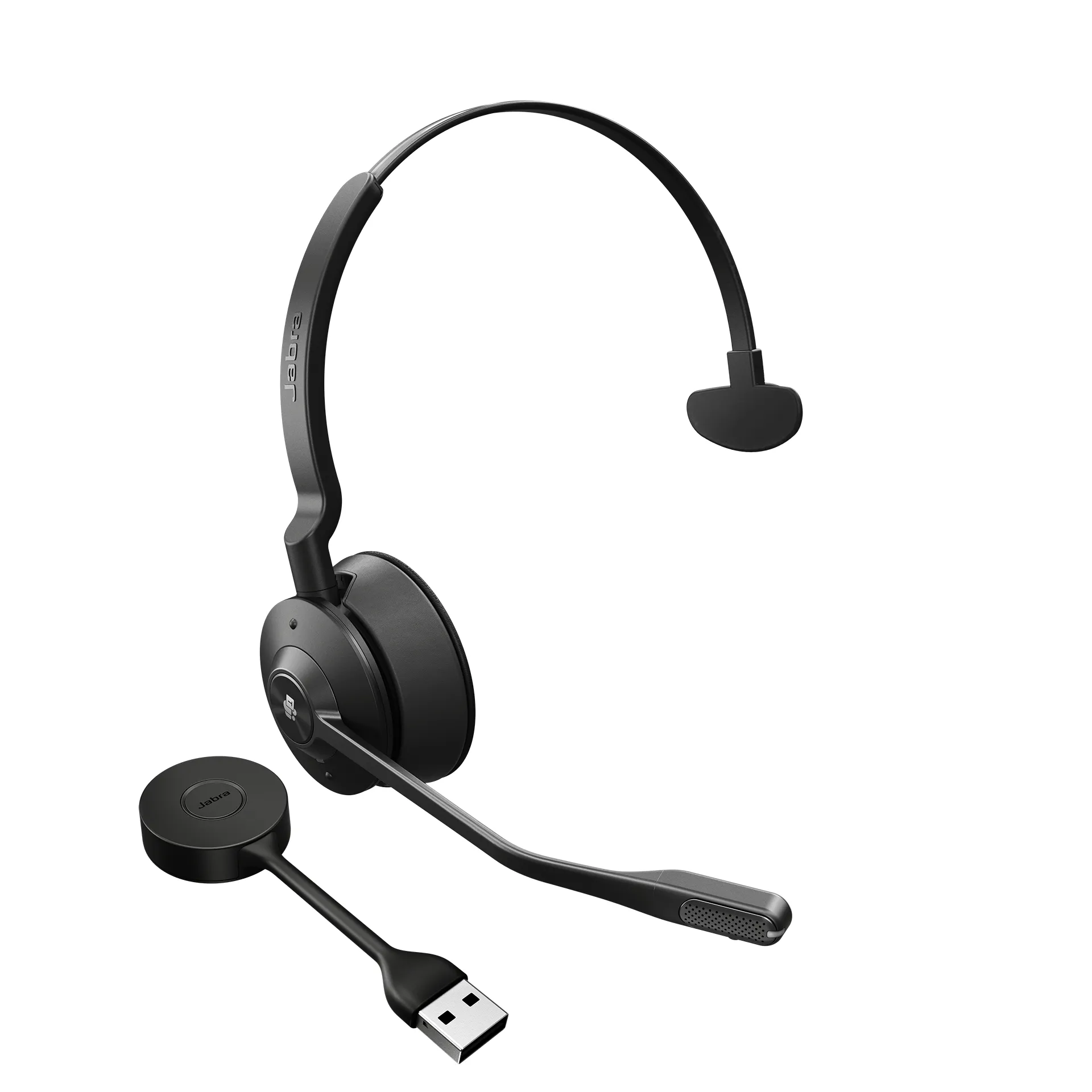 Jabra Engage 55 MS Wireless Mono Headset with USB-A adapter, Black