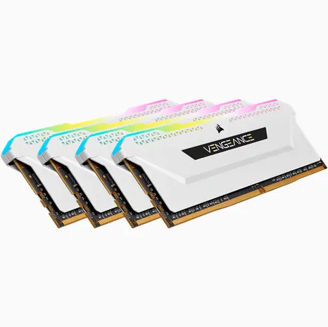 Corsair Vengeance RGB Pro SL 64 GB (4 x 16 GB) DDR4 3200MHz, CL16 - minne, Vit