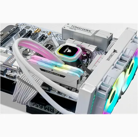 Corsair Vengeance RGB Pro SL 64 GB (4 x 16 GB) DDR4 3200MHz, CL16 - minne, Vit