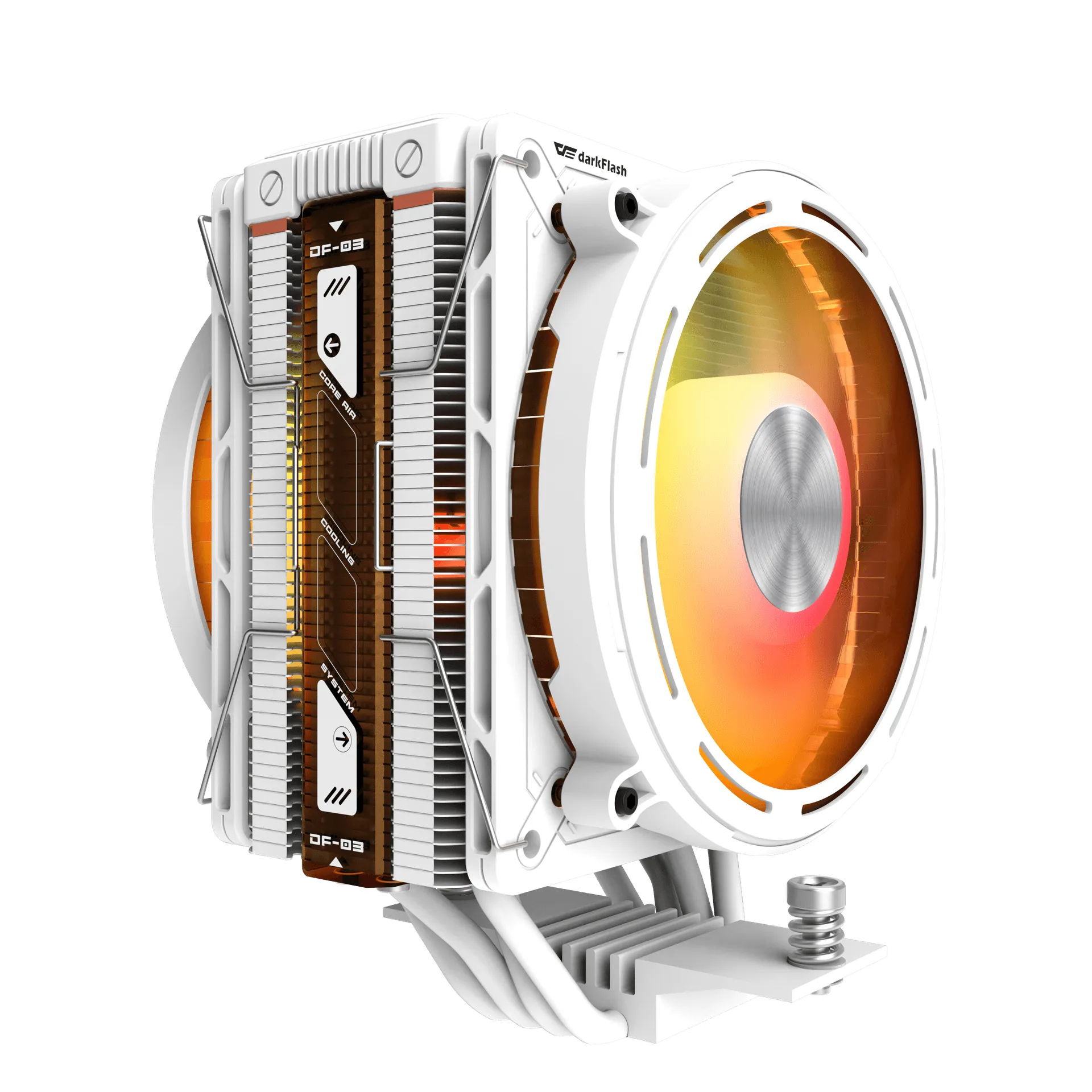 DARKFLASH E400 PLUS Air CPU Cooler, White