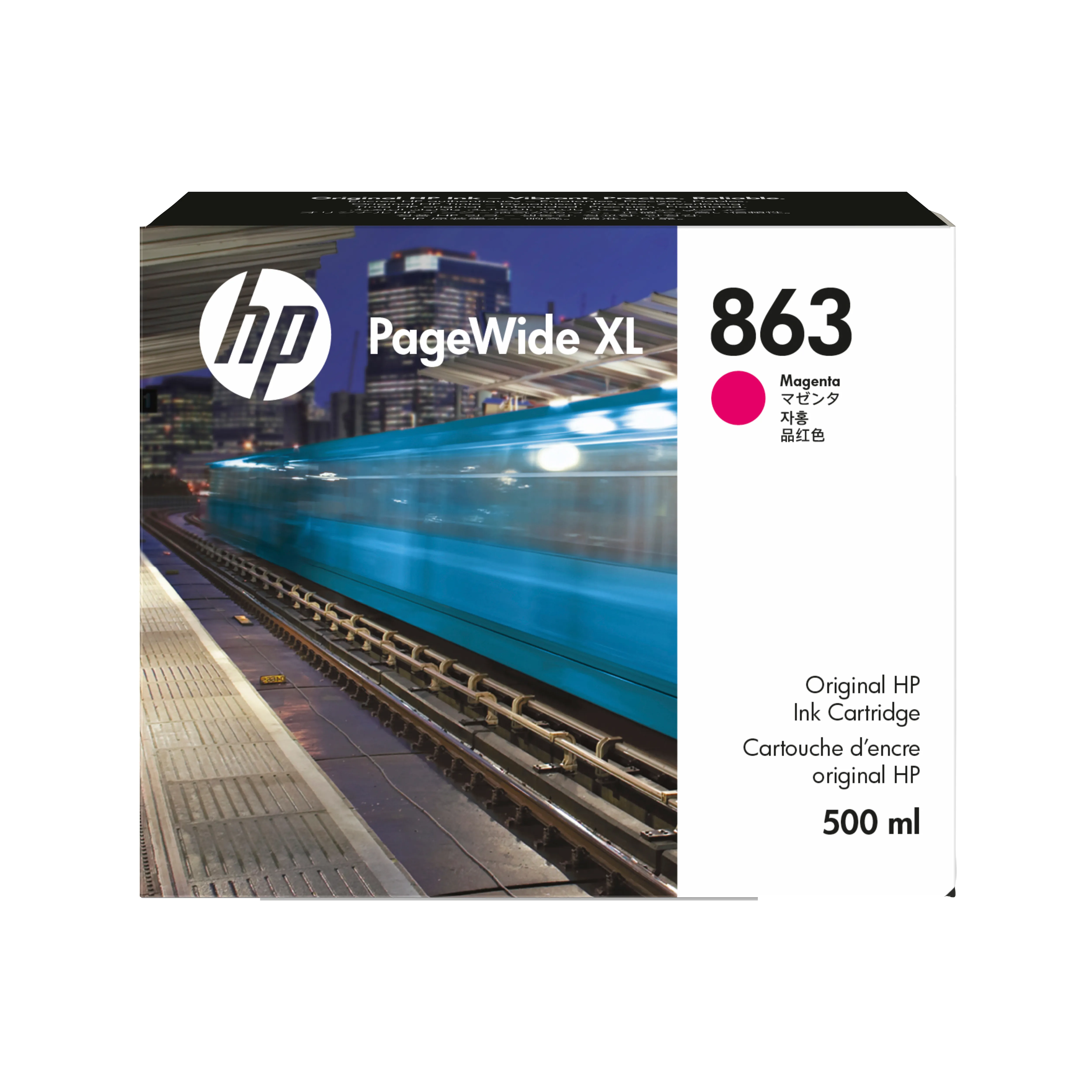 HP PageWide XL 863 ink cartridge, 500 ml, Magenta
