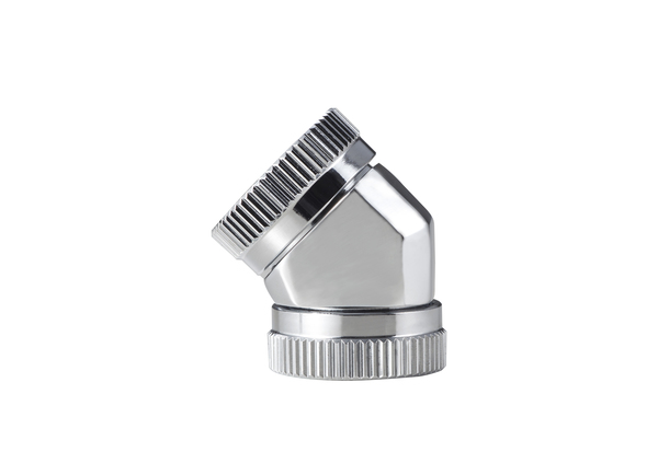 Phanteks 12mm Hard Tube Adapter 45&deg; - Chrome