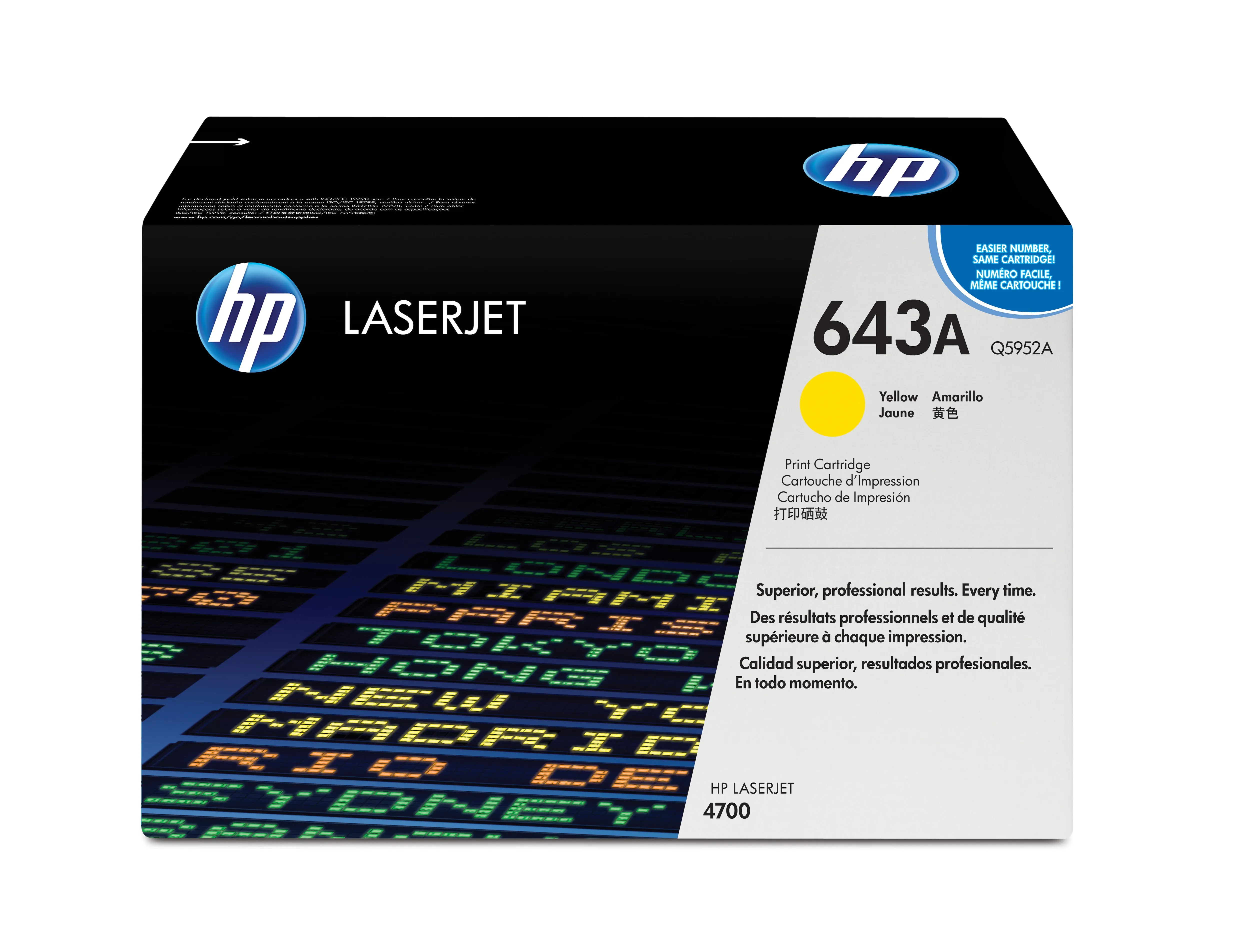 HP 643A lasertoner, gul