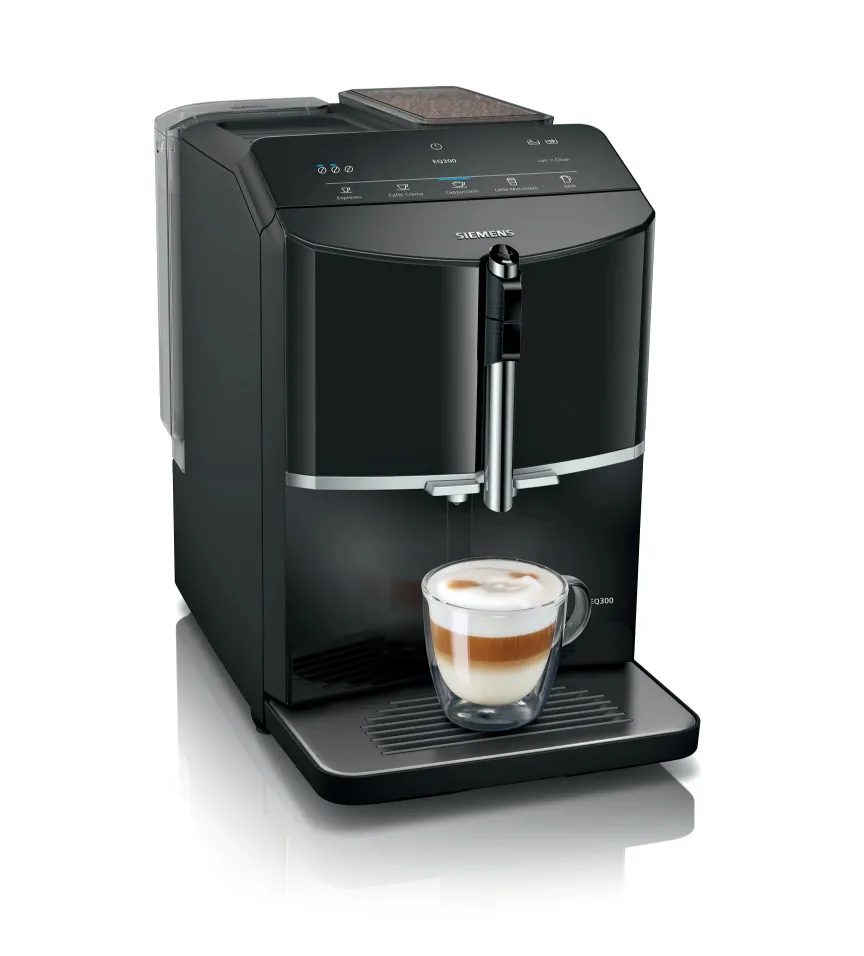 Siemens EQ.300 TF301E19 -t&auml;ysautomaattinen espressokone, musta