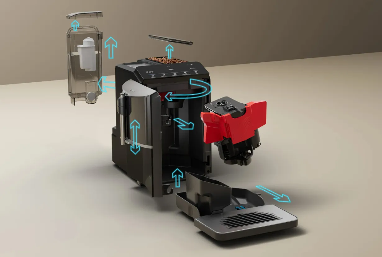 Siemens EQ.300 TF301E19 -t&auml;ysautomaattinen espressokone, musta