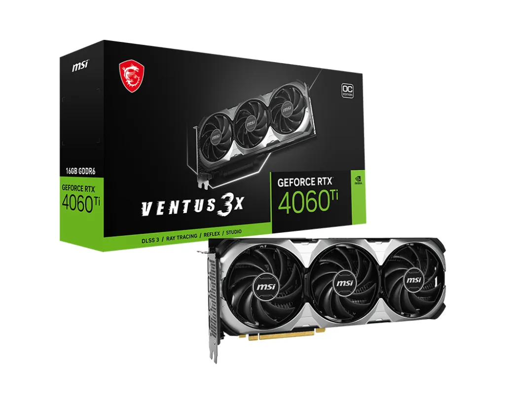 MSI GeForce RTX 4060 Ti Ventus 3X OC 16 GB - Grafikkort