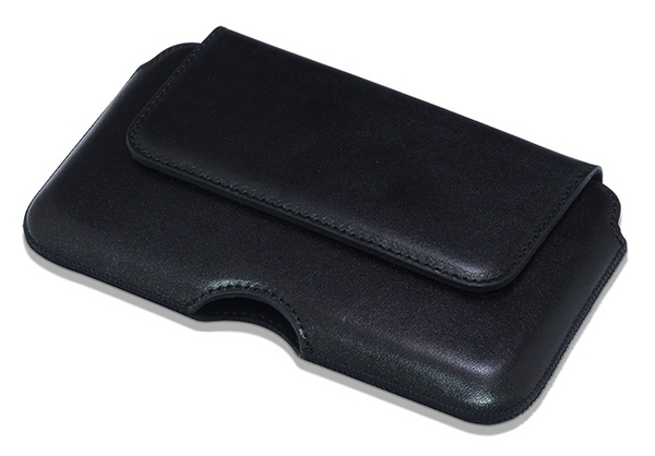Wave horizontal XXXL - leather case, black