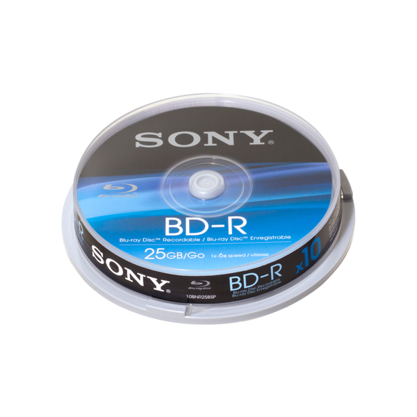 SONY BluRay10p 25GB spindle 6X