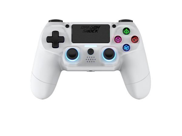 Dragonshock Mizar Bluetooth - tr&aring;dl&ouml;s spelkontroll, vit, PS4