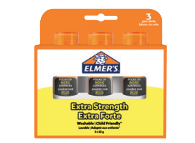 ELMERS 22 gram Extra Strength Glue stick 3-blister