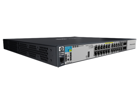 HPE E3500yl-24G-PoE+ Switch - 24 kpl 10/100/1000T PoE+ porttia joista 4 kpl minigbic Combo-porttia + 1 modulipaikka (vain J8694A). Layer 3 Static IP routing, RI