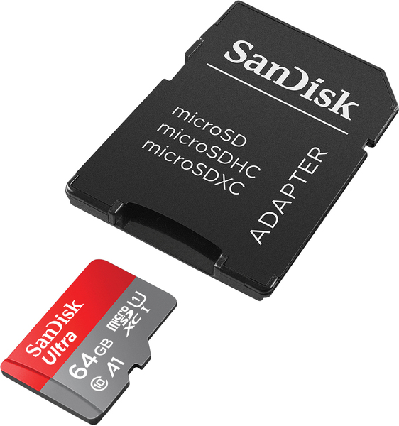 SanDisk Ultra 64GB MicroSDXC - memory card + SD adapter