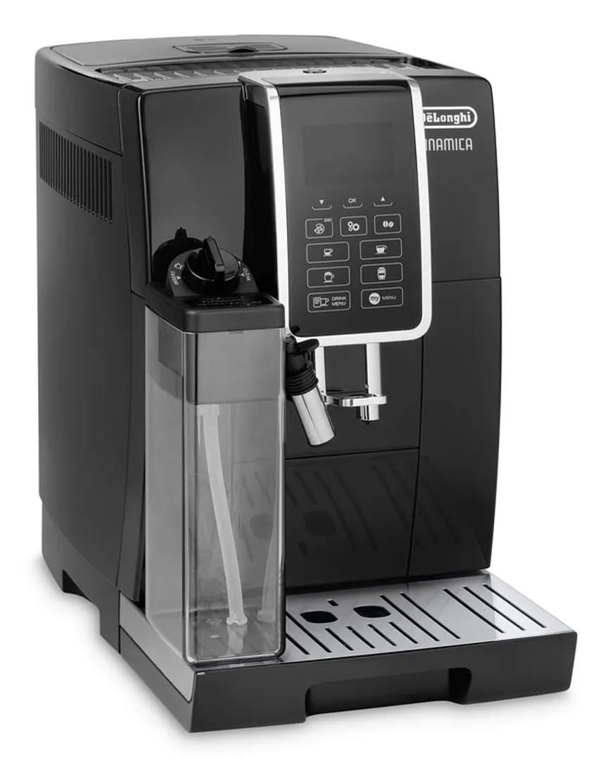 De'Longhi Dinamica ECAM350.55.B -t&auml;ysautomaattinen espressokone, musta, ruostumaton ter&auml;s