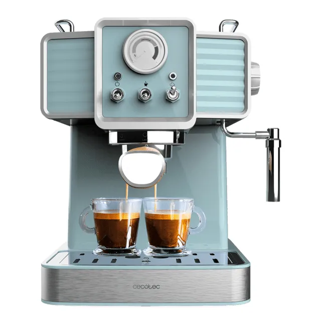 CECOTEC Power Espresso 20 Tradizionale manuell espressomaskin, ljusbl&aring;
