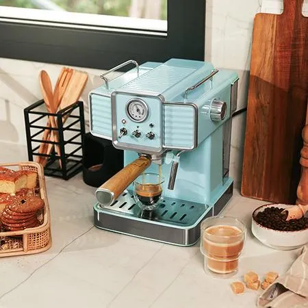 CECOTEC Power Espresso 20 Tradizionale manuell espressomaskin, ljusbl&aring;