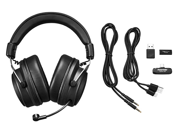(Fyndh&ouml;rnan) PowerColor ALPHYN AH10 tr&aring;dl&ouml;s gaming headset, svart