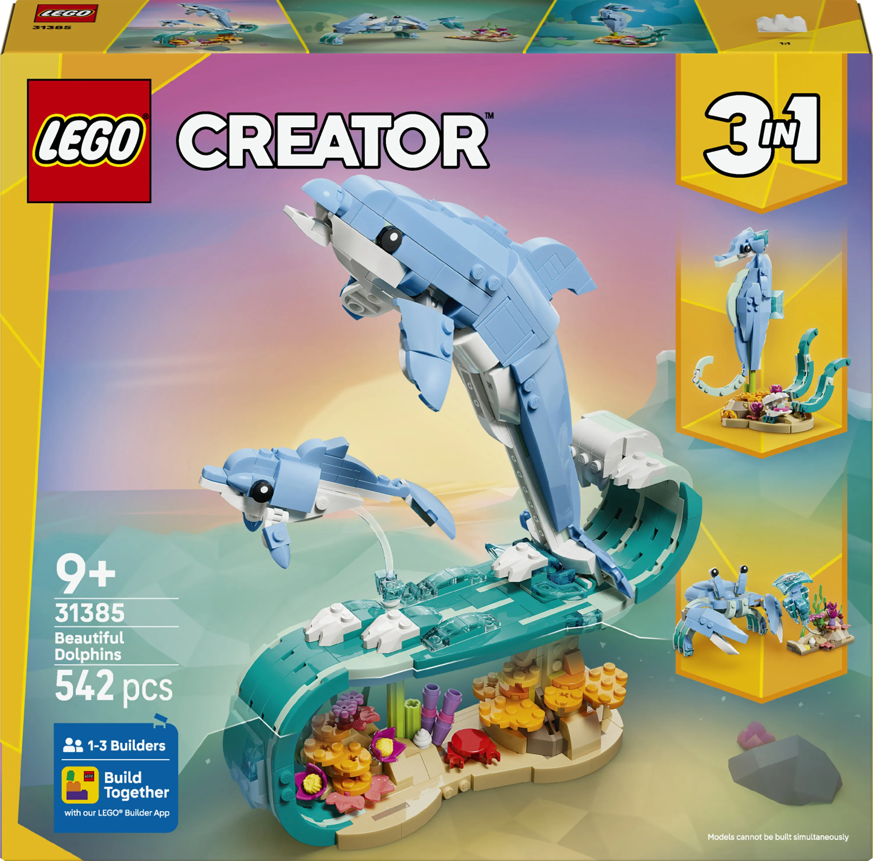 LEGO Creator Marina djur: S&ouml;ta delfiner 31385