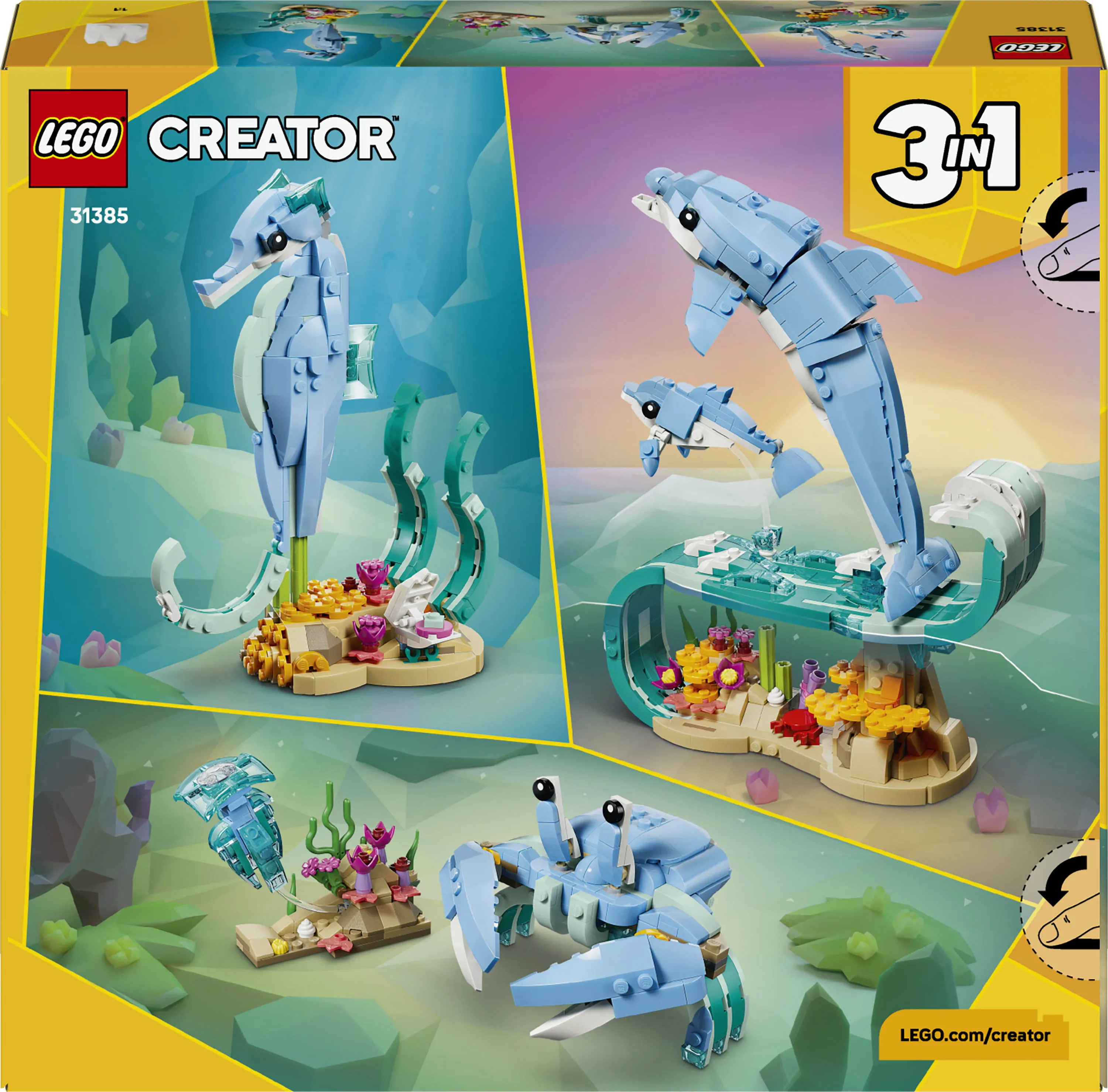 LEGO Creator Marina djur: S&ouml;ta delfiner 31385