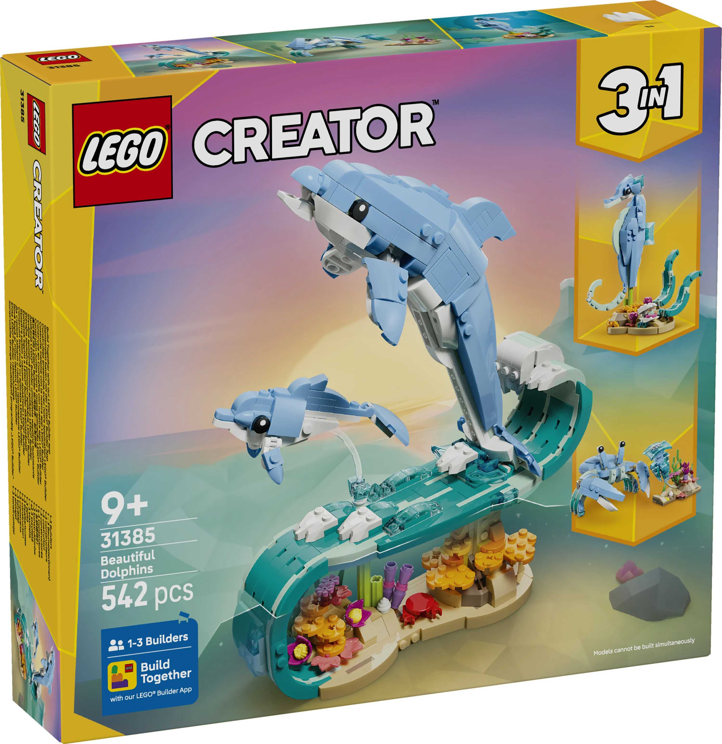 LEGO Creator Marina djur: S&ouml;ta delfiner 31385