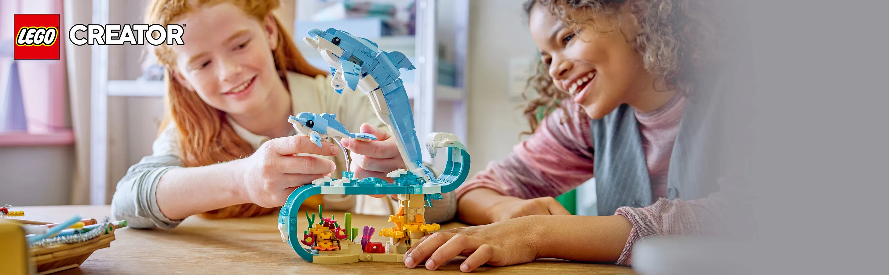 LEGO Creator Marina djur: S&ouml;ta delfiner 31385